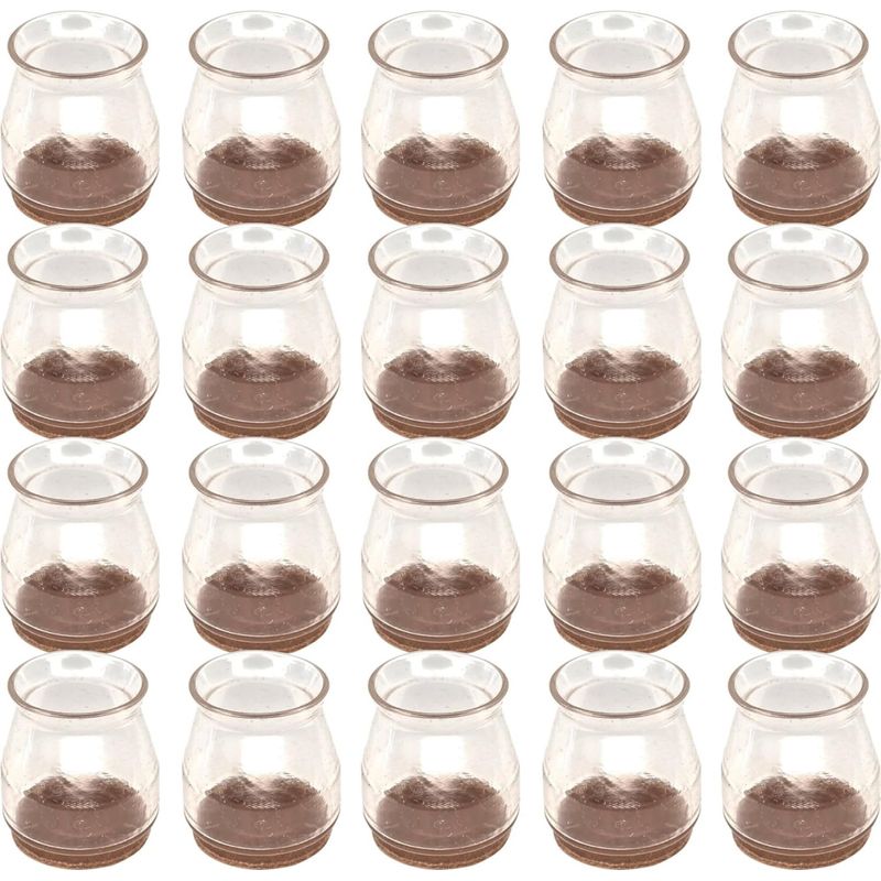 Packung Mit 20 Filz-endkappen Aus Elastomer (18–28 Mm) – Schutz Für Holzböden – Kratz- Und Geräuschdämpfend – Einfache Montage