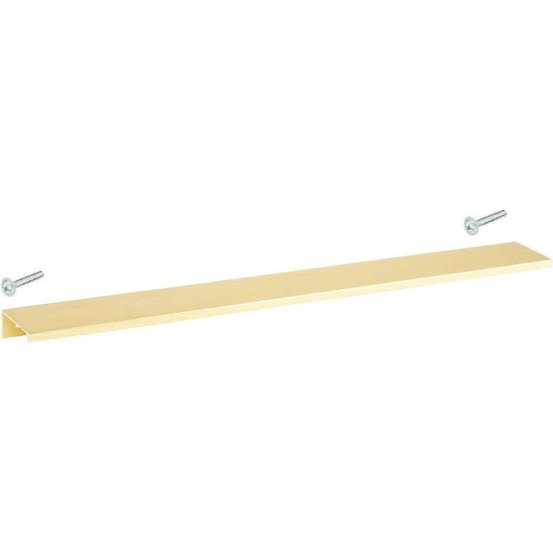 Möbelgriff Aus Gebürstetem, Goldfarbenem Stahl, 340 Mm – 320 Mm Mittenabstand – Zum Anschrauben – Modernes, Extraflaches Design Für Küche Und Bad
