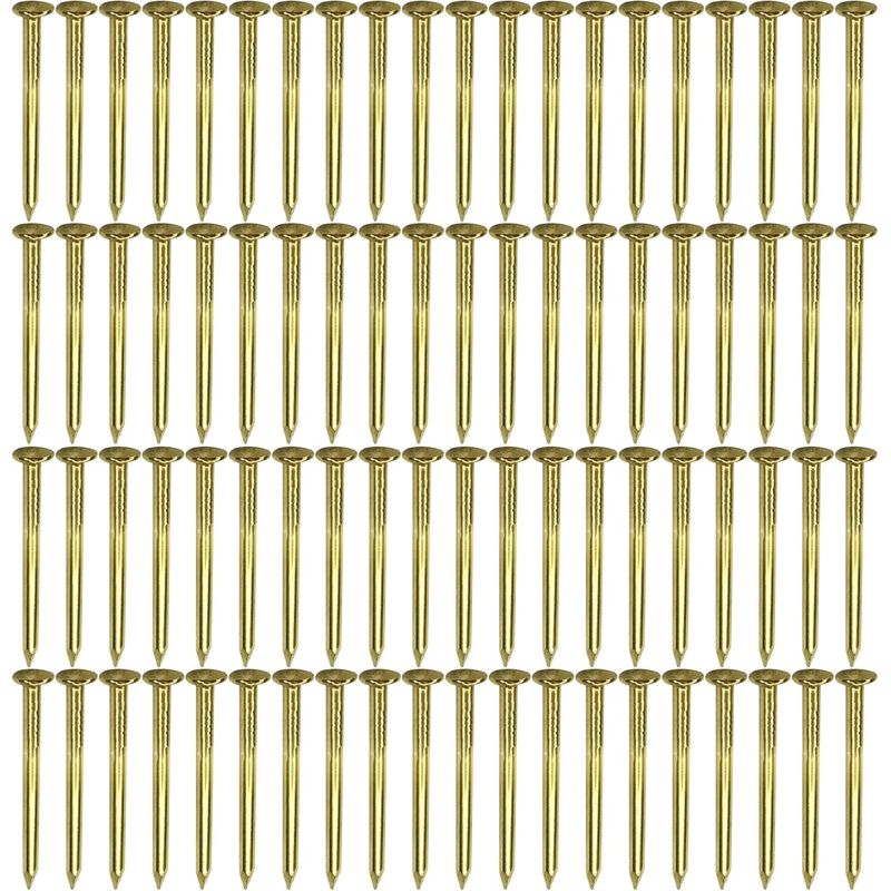 100 Vergoldete Messingnägel Mit Runden Köpfen, Ideal Für Holzmöbel, Gemälde, Stühle, Antike Und Vintage-kugelnägel, 1,5 X 20 Mm