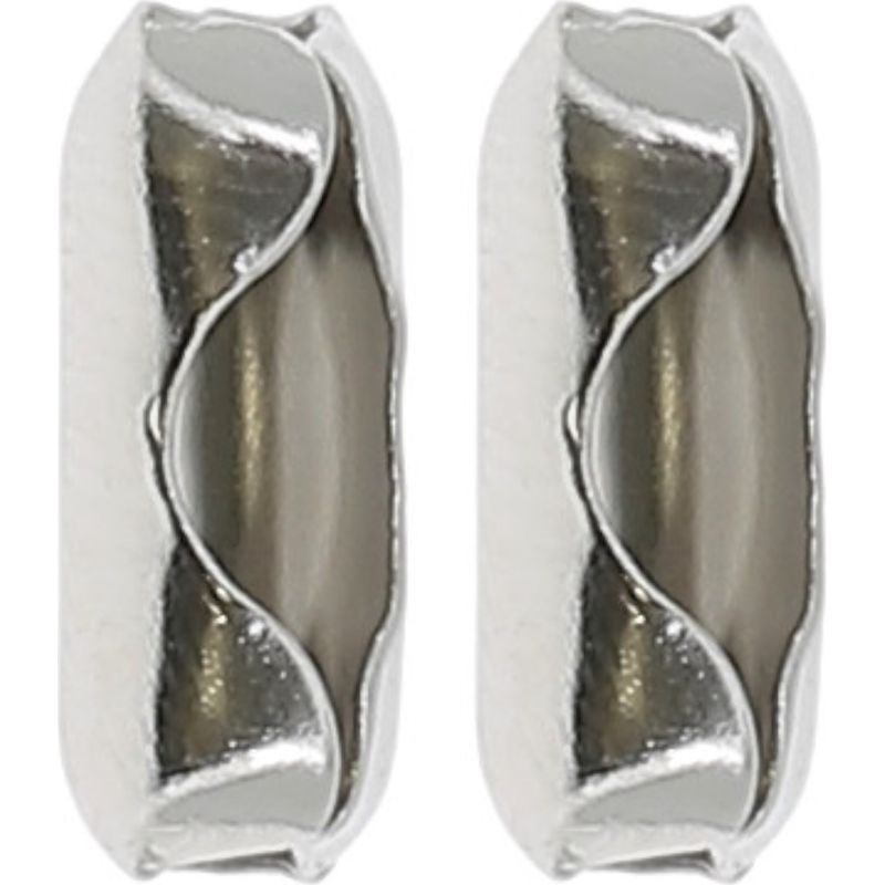 2x Innenrollo-kettenstopper Mit 4,5 Mm Kugeldurchmesser Und 6,2 Mm Teilung, Verchromtes Metall. Rollladenzubehör. Montagestopper. Beschlag. Verbinder. Jalousieschnur.