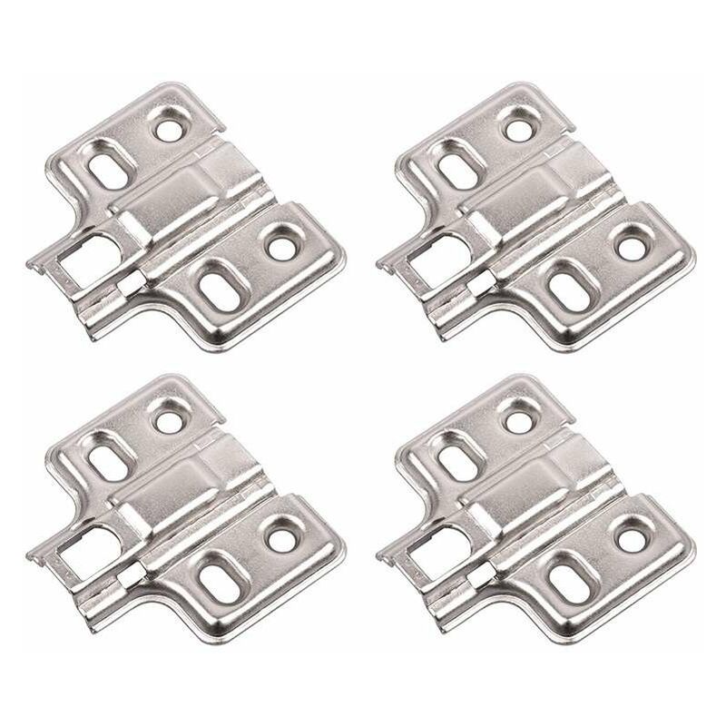 4x Kreuzförmige Clip-on-grundplatte Für Unsichtbare Clip-on-scharniere, 2 Mm Stahl, Zur Verschraubung, Für Türen, Schränke, Küchen, Badezimmer Und Andere Möbel. Verstellbarer Öffnungs- Und Schließmech