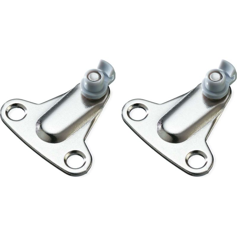 2x Montagehalterungen Für Duo-hebebänder, Vernickelter Stahl, Für Küchenschränke, Türen Und Möbelöffnungs- Und -schließmechanismen.