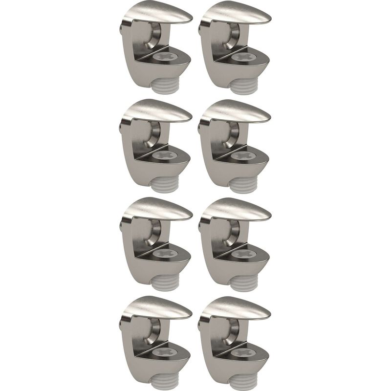 Verstellbare Metall-regalwinkel Für Glasböden – Vernickelt – Befestigung Für Möbel Und Schränke – Für Regalböden Mit Einer Stärke Von 5–6 Mm