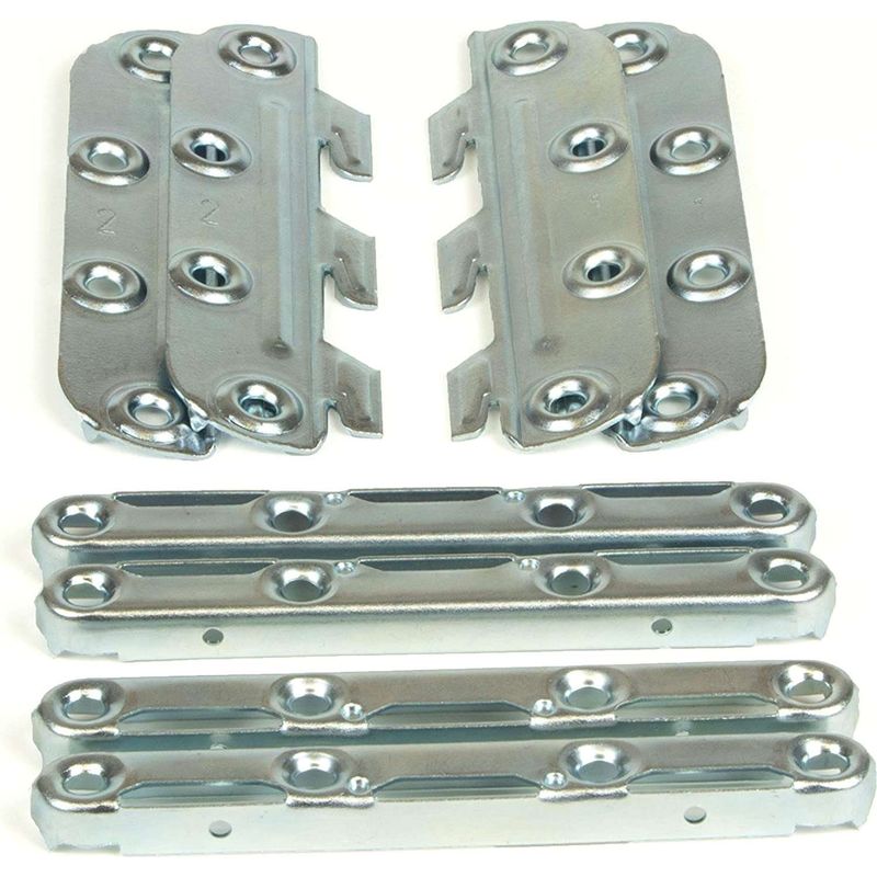 Bettmontage-set – Verzinkter Stahl, 130 Mm – 4 Männliche Und 4 Weibliche Verschraubungen – Robuste Befestigung Für Kopf- Und Fußteil