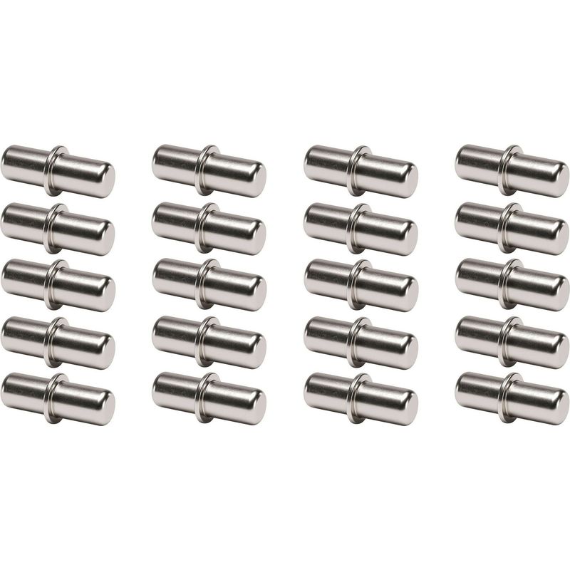 Packung Mit 20 Stahlzapfenverbindern (5 Mm) – Befestigung Von Regalen Und Möbeln – Starke Und Dauerhafte Verbindung