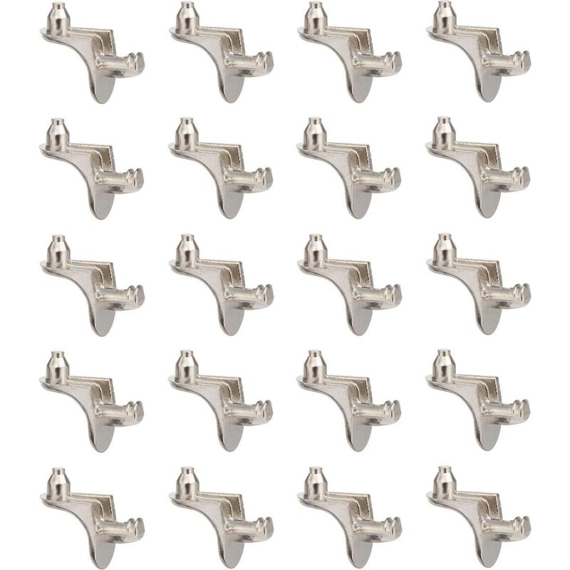 Packung Mit 20 Vernickelten Stahl-regalwinkeln – 5-mm-zapfen Für Eckregale – Universelle Befestigung Für Möbel Und Schränke
