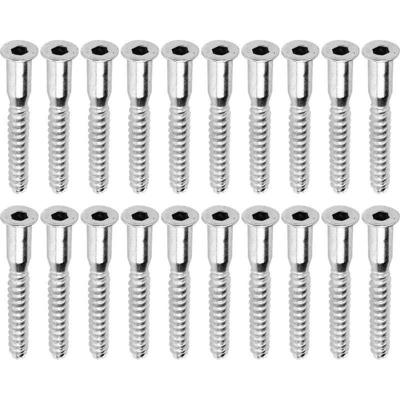 Packung Mit 20 Selbstschneidenden Schrauben Ø 7 Mm – Senkkopf-innensechskantschraube Sw4 – Verzinkter Stahl – Länge 38 Mm Für 5-mm-bohrung