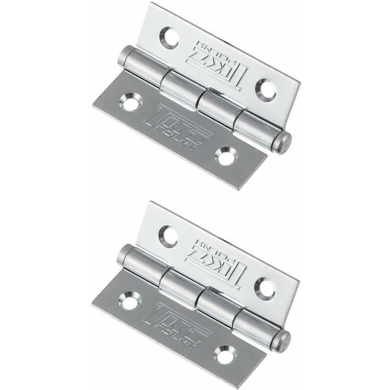 Set Mit 2 Flachen, Verzinkten Stahlscharnieren – 180° Öffnungswinkel – Abmessungen 40 X 30 Mm – Zum Anschrauben Für Möbel Und Schränke