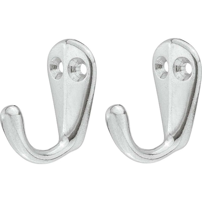 2x Einfache, Polierte Aluminium-schraubhaken Für Küchen- Und Badezimmermöbel, Handtuchhalter, Garderobenständer, Hemdenständer, Geschirrtuchhalter, Wohnaccessoires, Wandhaken, 65 Mm Hoch