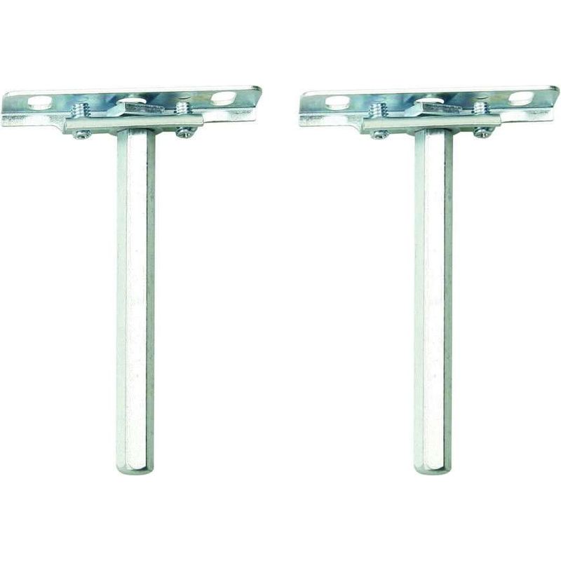 Unsichtbare, T-förmige, Wandmontierte, Verstellbare Regalhalterung – Silberfarbener Stahl – Für Regalböden Bis 24 Mm Stärke – Schraubbefestigung – 2er-pack
