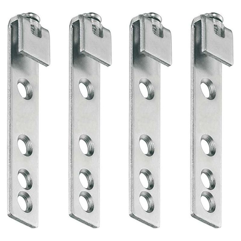 Set Mit 4 Verzinkten Stahl-möbelaufhängern, 14 X 70 Mm – Neigungswinkel ± 15° Verstellbar – Für Schränke Und Regale