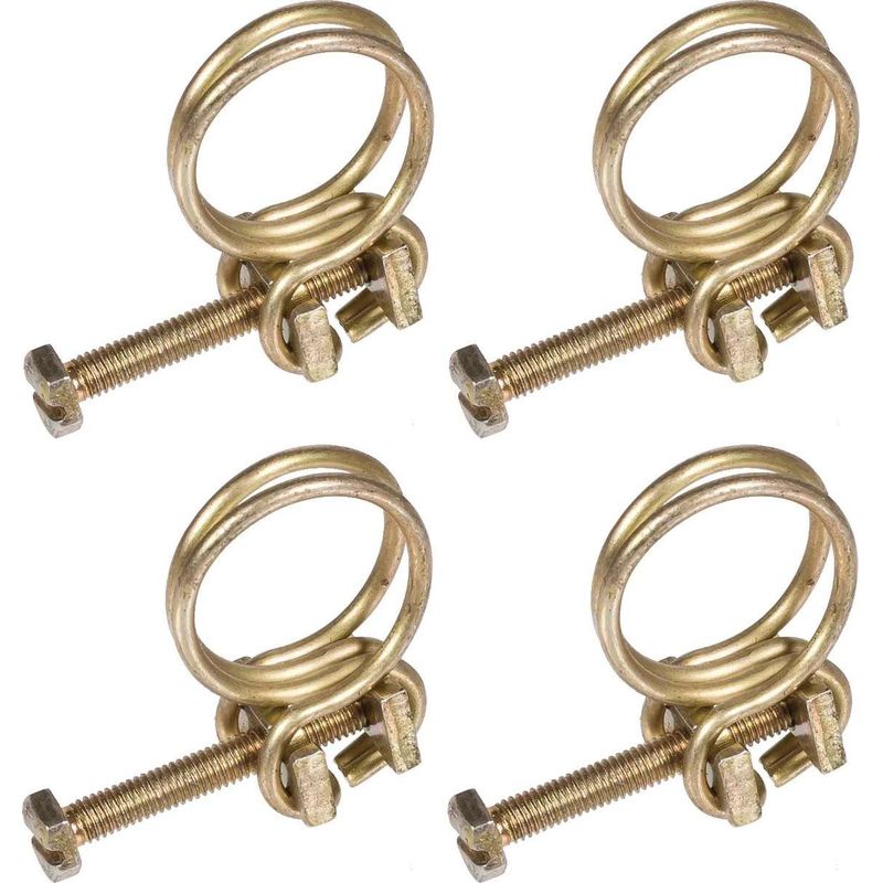 4x Doppeldraht-schlauchschellen Aus Verzinktem Metall Für Ummantelungen, Rohre, Kabel, Schläuche, Geräte- Und Lüftungsbefestigungen, 50-55 Mm