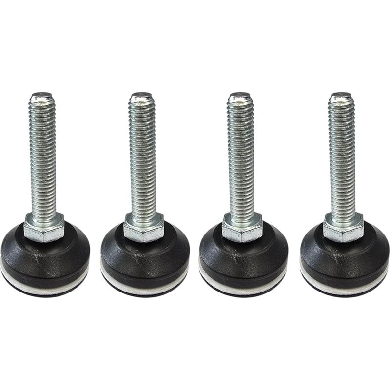Verstellbare Nivellierfüße Mit Ptfe-teflon-pad Und Verstellbarem Druckknopfstopper Für Möbel, Werkzeuge, Tische, Büros, Gemeinschaftseinrichtungen Und Freizeitbereiche, M8x40 Mm