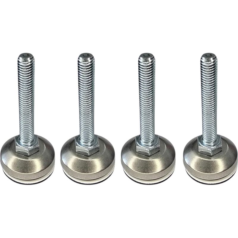 Verstellbarer Möbelnivellierfuß – Edelstahl Mit Ptfe-teflon-pad – 50 Mm Stangenlänge – 300 Kg Statische Tragfähigkeit – Verstellbar Für Büro- Und Gewerbenutzung