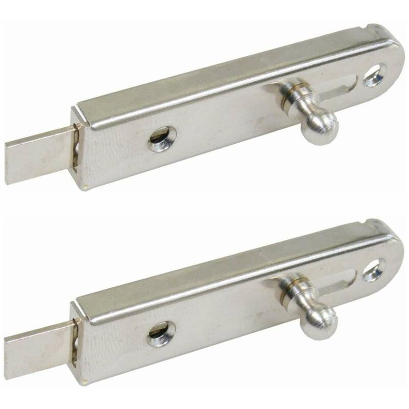 2x Lehmann Möbelschloss Rechts Mit Geradem Riegel Aus Verchromtem Stahl Mit Nickelfinish, Schraubriegel-vorhängeschloss Mit Hebelverschluss Für Heimwerkerprojekte, 70 X 16 Mm