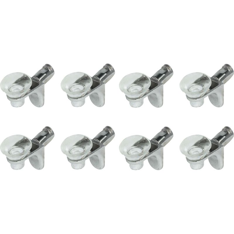 Set Mit 8 Glasregalträgern – Stoßdämpfer Mit Gummisaugnäpfen – Tragkraft 6,25 Kg – Für Möbel Und Regale