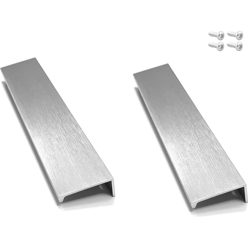 Möbelgriff Aus Edelstahl, 180 Mm – 160 Mm Mittenabstand – Modernes, Extraflaches Schraubdesign – Für Küche Und Bad