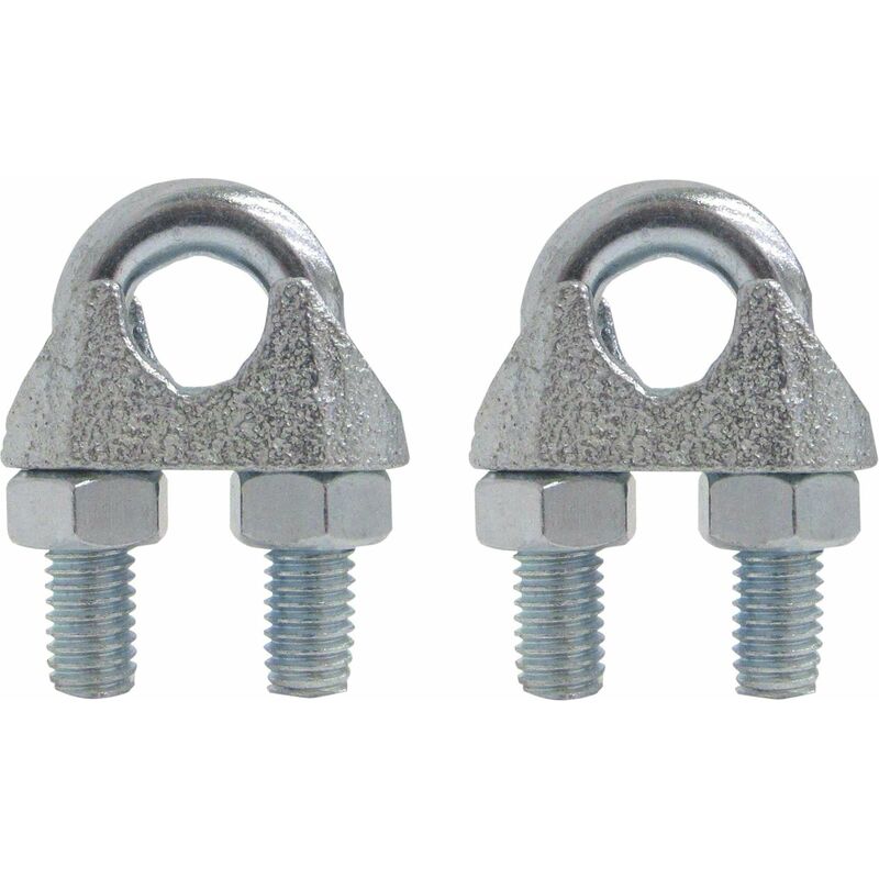 2 X 16 Mm 5/8" Universal-u-clip-kabelklemmen Aus Stahl, A = 29 Mm, B = 63 Mm, M12-gewinde