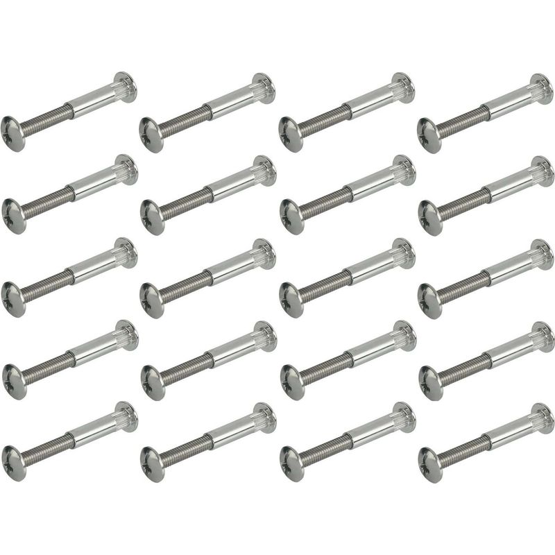 Packung Mit 20 Befestigungsschrauben Mit Flachkopfmutter – Flachkopf-stahlschrauben Mit Kreuzschlitz – Für Metall- Und Holzbefestigungen – M6 X 30 Mm