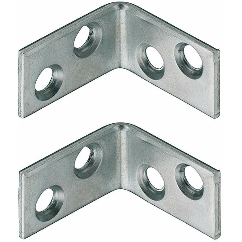 2x Edelstahlhalterungen 25x25x15 Mit 4 Löchern Für Möbel, Stühle, Gartenmöbel, Tische, Betten, Regale Und Schränke.