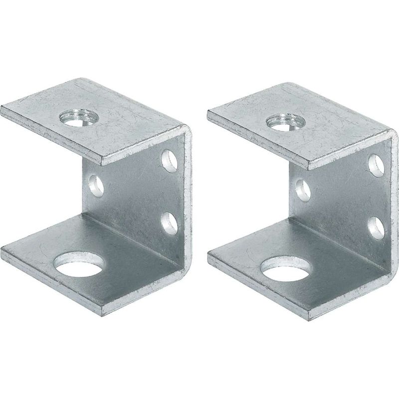 Doppelte Befestigungswinkel 30x40 – M10-schraubgewinde Aus Stahl – Halterung Für Regale, Möbel, Betten, Kleiderschränke – 2er-pack