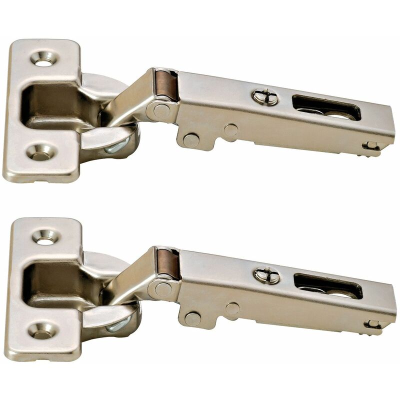 2 Duomatic 110°-eckbänder Für Holztüren, Möbel, Schränke Und Küchen. Lochkreis: 45/9,5 Mm