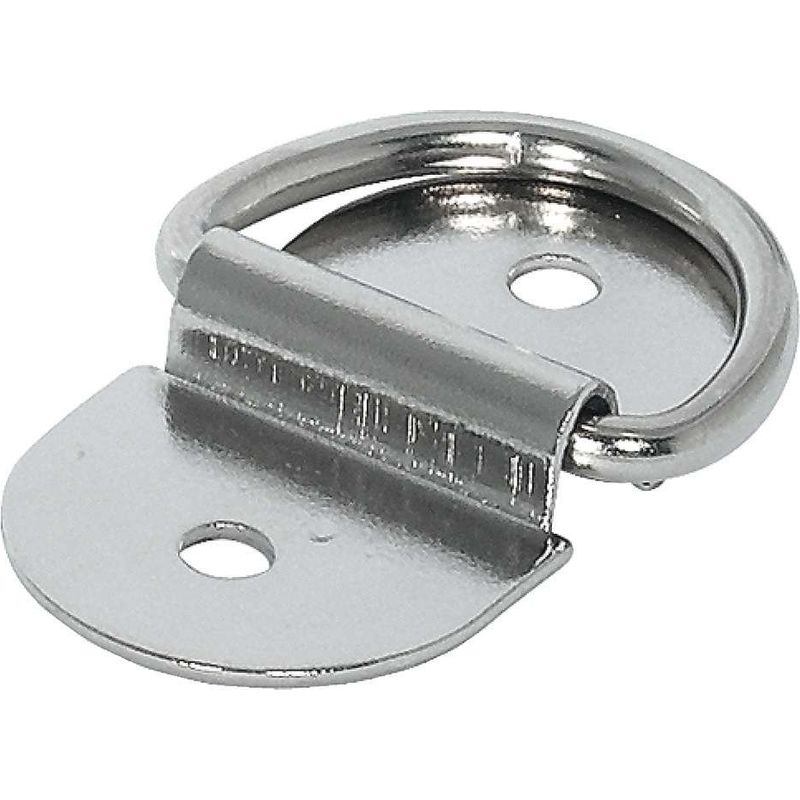 Klappbarer D-ring Aus Vernickeltem Stahl Mit Schraubverschluss – Maße 47 X 25 Mm – Zur Befestigung Von Anhängern, Hängematten Und Möbeln