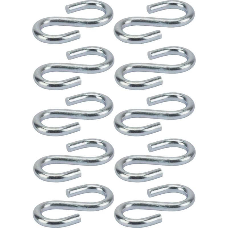 Mm Stahl-s-haken – Wandhalterung Für Seile Und Vorhänge – Geeignet Für Durchmesser Von 0–5,5 Mm – 10er-packung