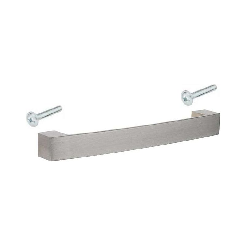 Möbelgriff Aus Metall In Edelstahloptik, 146 Mm – 128 Mm Mittenabstand – 28 Mm Höhe – Schrauben Inklusive, Für Schublade, Schrank Oder Kommode