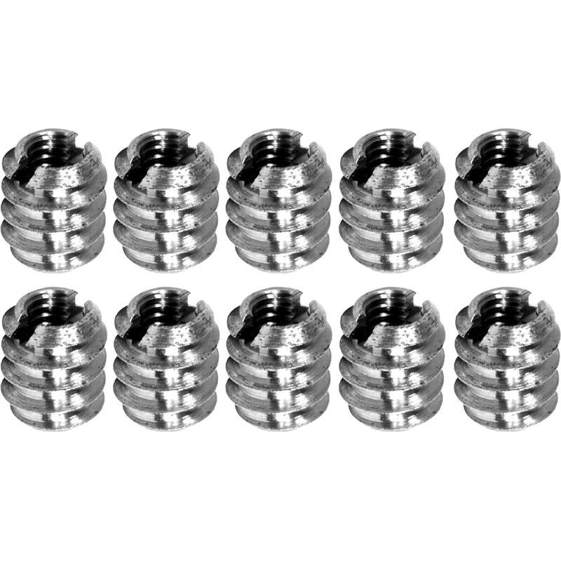 10x Aufschraubbare Hülse Ohne Flansch, Mutter Mit Schraubenschlitz, Verzinkter Stahl, M6x12 Mm