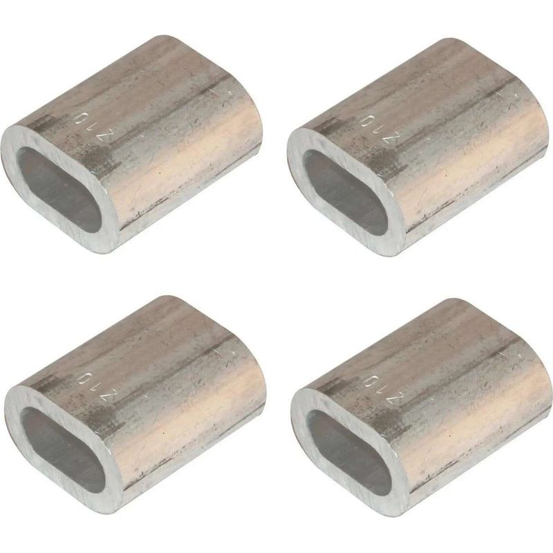 Satz Mit 4 6-mm-aluminium-crimphülsen – Für Stahlkabel – Zum Festziehen Und Reparieren Von Steckverbindern – Maximale Betriebstemperatur