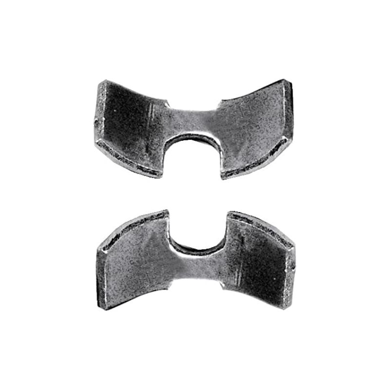 Set Mit 2 Offenen Halterungen Für Schrauben Mit 7 Mm Und 8 Mm Durchmesser – Robuster Stahl Für Die Montage Antiker Möbel – 38 Mm Durchmesser, Runde Halbmond-senkbohrung