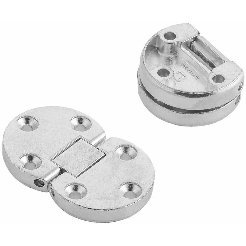 Set Mit 2 Runden Scharnieren Für Klapptische – Durchmesser 35 Mm – Länge 55 Mm – Öffnungswinkel 180° – Für Hartholz