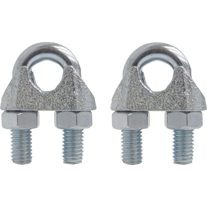 Universelle 14-mm-stahlkabelklemme – 2er-pack – M10-gewinde – Abmessungen A = 25 Mm Für Robuste Befestigung