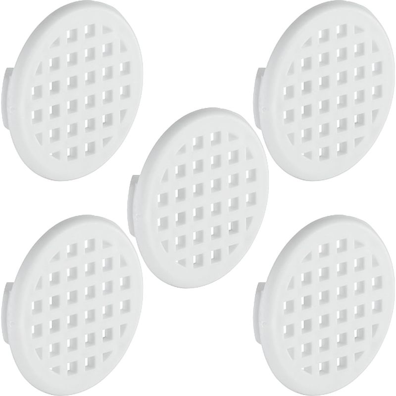 5 Runde Lüftungsgitter Aus Kunststoff, Einbaudurchmesser 31 Mm, Höhe 6 Mm, Schutzabdeckung Für Decke, Wand Und Fensterrahmen, Weiß