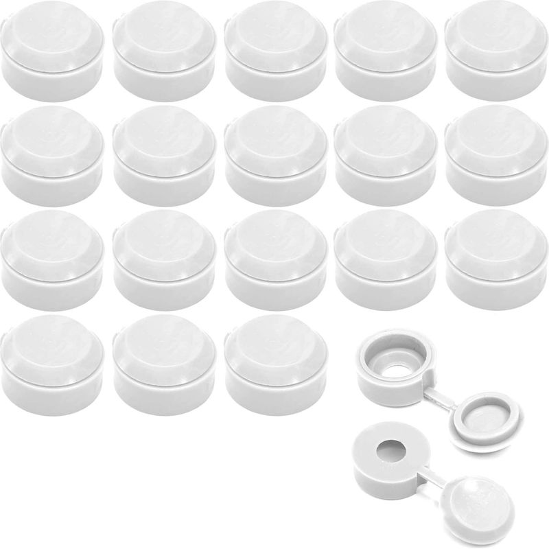 Packung Mit 20 Universellen Weißen Schraubenabdeckungen – Schutzkappen – Für Ein Sauberes Und Ordentliches Finish – Schutz Vor Äußeren Beschädigungen