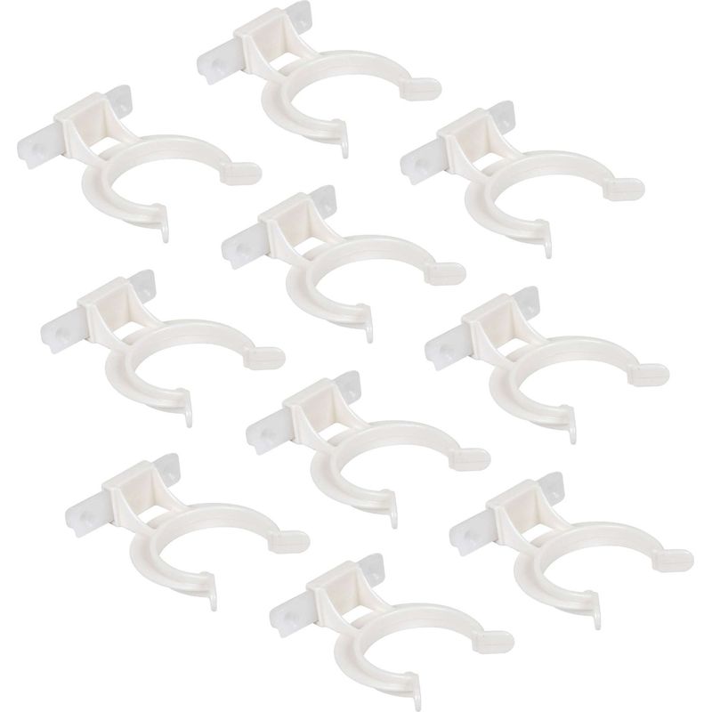 10er-pack Sockelleistenclips (32 Mm) – Schraubbefestigung Für Möbelfüße – Weißer Kunststoff – Für Aluminium- Und Pvc-sockelleisten