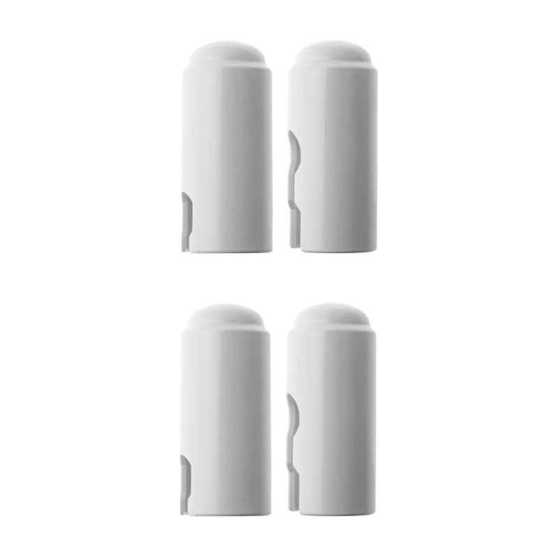 Set Mit 4 Weißen Kunststoff-scharnierabdeckungen Ø18 Mm – Schutz Für Fenster- Und Türscharniere – Höhe 33 Mm – Ästhetische Oberfläche Ral 9016