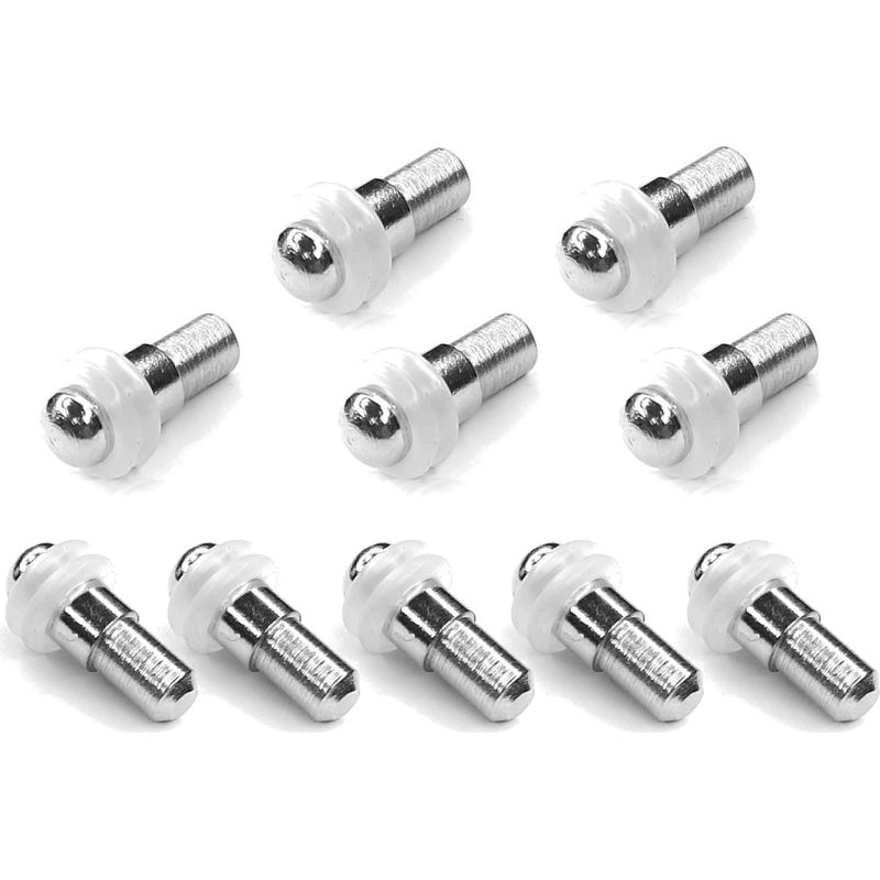 Set Mit 10 Zapfenclips Mit Stoßdämpfer – Kunststoffbeschichtung Für Holz- Und Glasböden – Durchmesser 5 Mm – Länge 8 Mm
