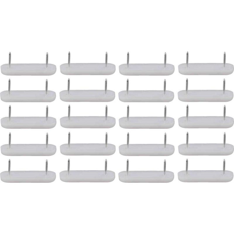 Packung Mit 20 Nagelkappen Für Stuhlbeine, 49,5 X 15 Mm – Weißer Kunststoff – Schützt Böden Vor Kratzern – Universell Für Möbel