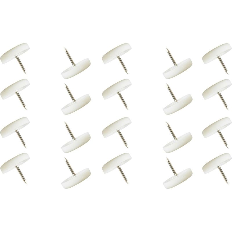 20 Stuhlbeinkappen Zum Annageln, 18 Mm Durchmesser, Runde Möbelgleiter, Kunststoffführungsnägel