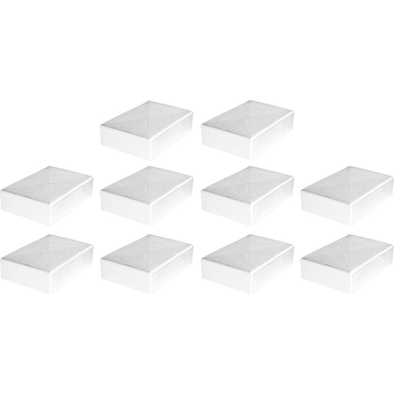 10 Rechteckige Rohrendkappen Aus Ldpe – Oberflächenschutz Für Möbel – 40 X 60 Mm, Weiß – Für Rohre Mit 40 X 60 Mm Durchmesser