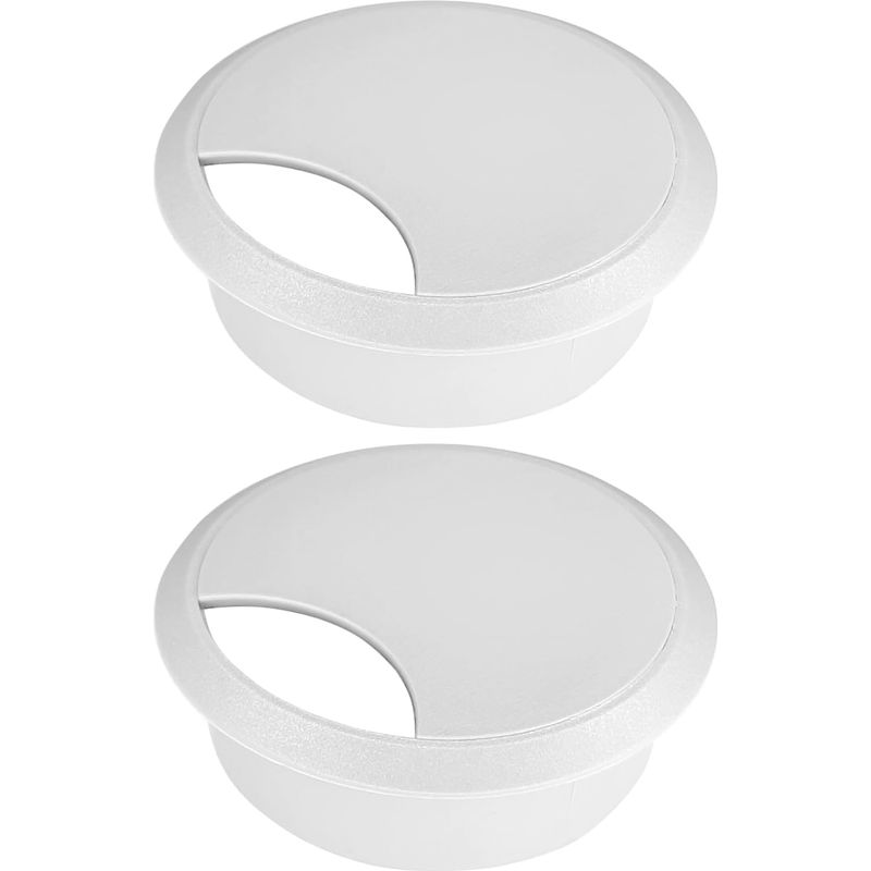 70-mm-einbau-kabeldurchführung – Für Die Kabelführung Im Büro – Einfache Installation – Elegantes Weißes Design – 80 Mm Außendurchmesser