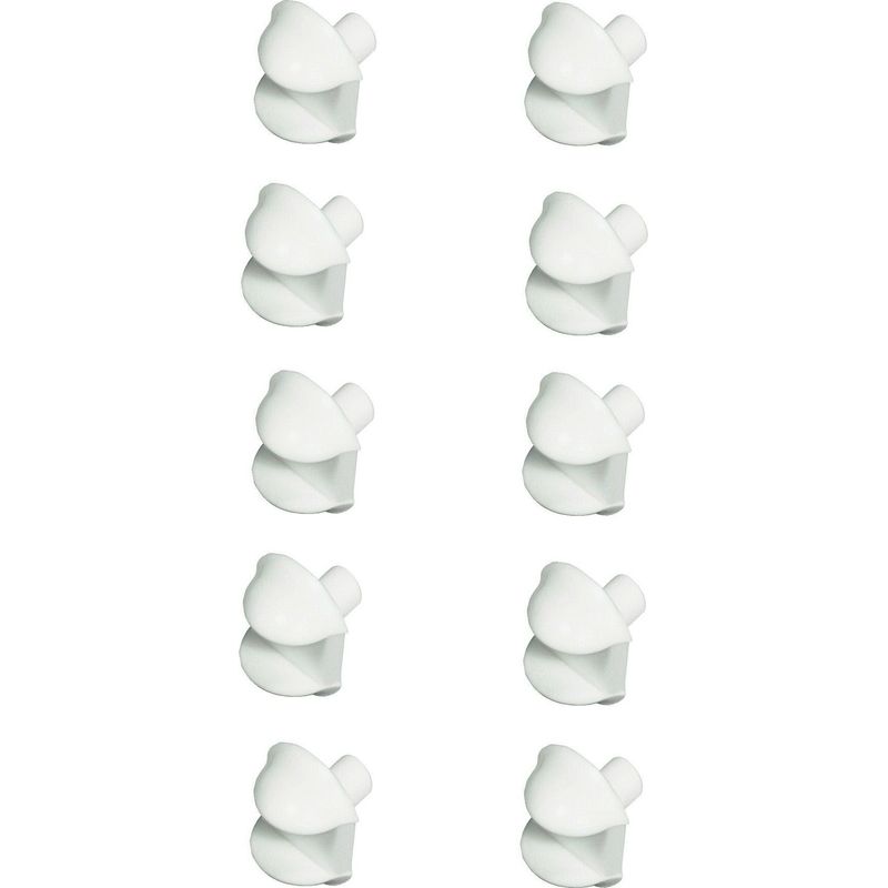 20 Weiße Kunststoff-regalwinkel Für 4 Mm Glasböden – Passend Für 5 Mm Durchmesser Löcher – Zur Befestigung Von Möbeln, Regalen, Schränken Und Kleiderschränken