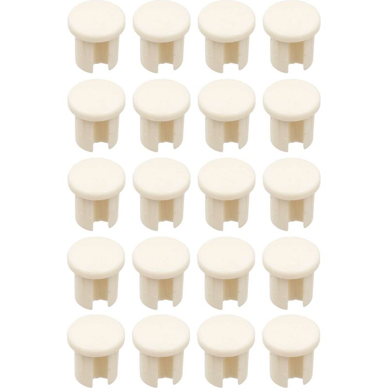 20x 8mm Schubladenschienen-lochstopfen-abdeckkappen-schraubenschutz, Weißes Pvc