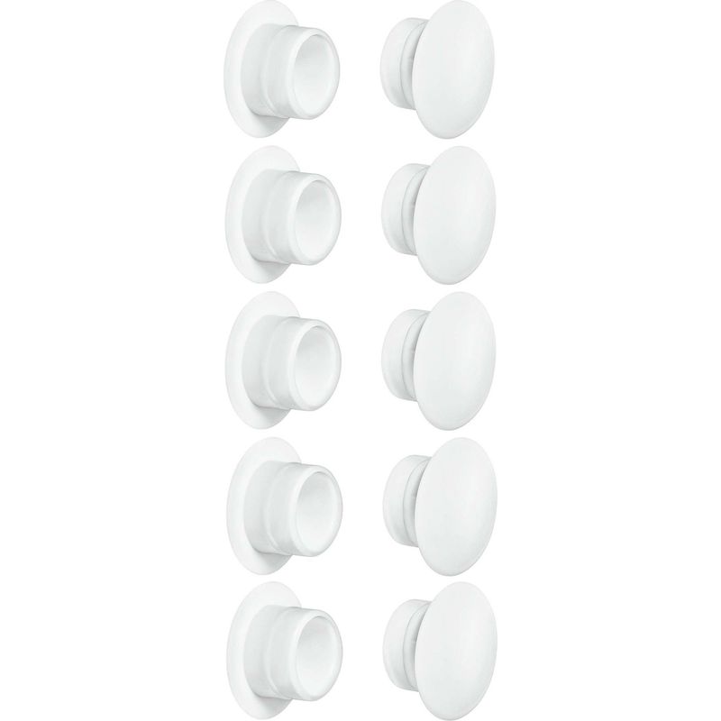 10 Weiße Stopfen, Durchmesser D = 4 Mm X D = 10 Mm, Möbelschutzkappen, Schraubenlochabdeckungen