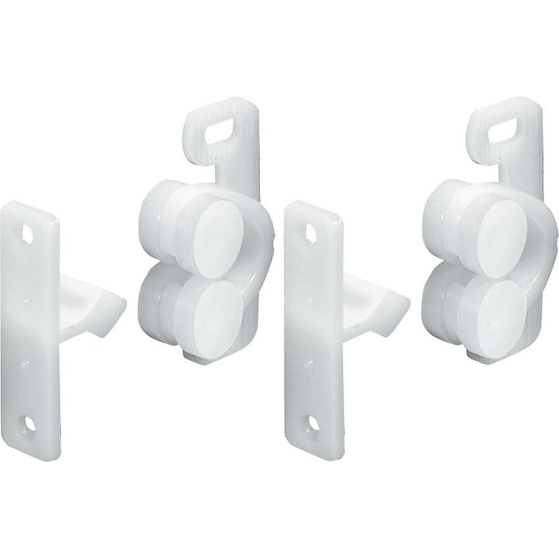 Set Mit 2 Weißen Rolltorverschlüssen Aus Kunststoff – Für Wohnmobile Und Wohnwagen – Lösung Für Schränke Und Möbel