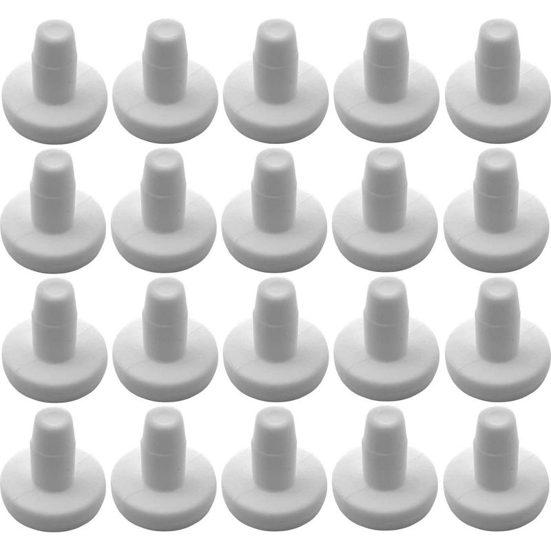 Packung Mit 20 Endkappen Für Einsteckschläuche, Ø 16 Mm – Weißes Ldpe – 6,5 Mm Innendurchmesser – Einfache Montage Für Möbel Und Stühle