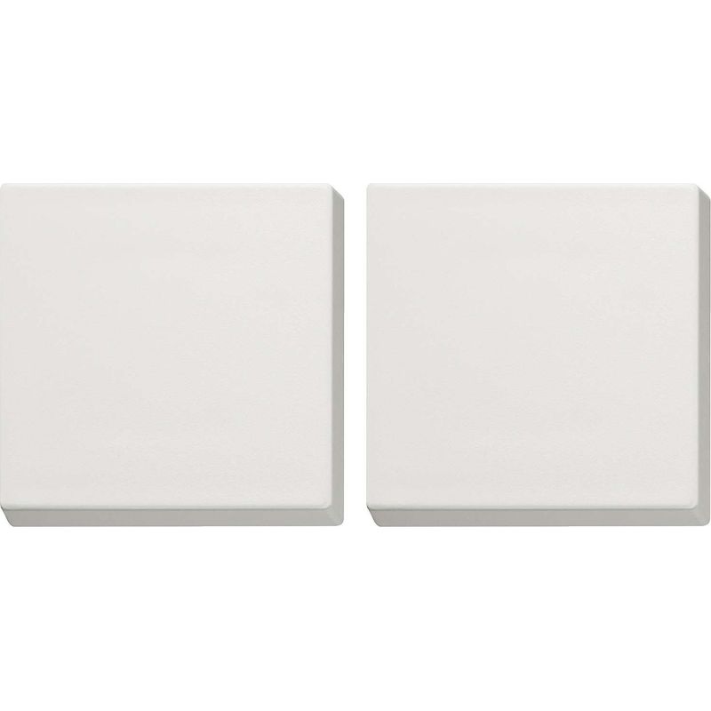 Set Mit 2 Universellen Abdeckplatten 50 X 50 Mm – Kindersicher – 230-v-kompatibel – Mattweiße Oberfläche