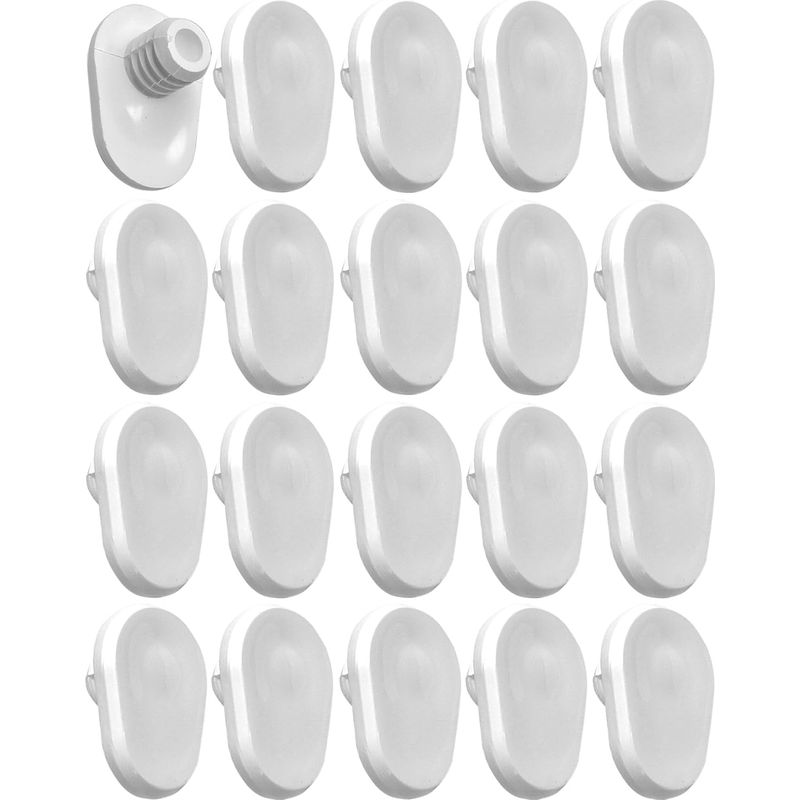 20 Längliche Kunststoff-abdeckstopfen, 10 Mm Und 11 Mm, Schutzabdeckung Für Möbel, Bettwäsche Und Haushalt, Weiß